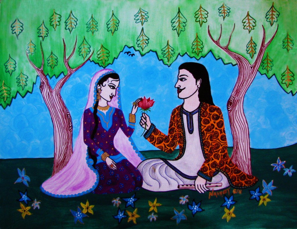 Artwork for Waris Shah's "Heer - Ranjha" by Navreet Kaur Dhillon Artwork for Waris Shah's "Heer - Ranjha" by Navreet Kaur Dhillon